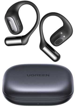 UGREEN FitBuds 2 Open Ear Kopfhörer, Bluetooth Kopfhörer Sport, Bluetooth 6.0, 28 Std. Spielzeit, IPX5, 4-Mikrofon AI Lärmreduzierung, App-Steuerung, Raumklang, Doppelverbindung, für Sport & Alltag