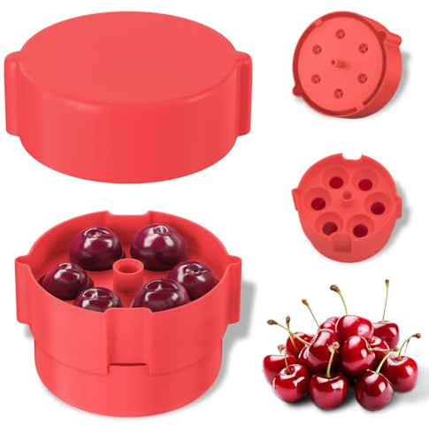 Snocciolatore per ciliegie, per rimuovere più semi di ciliegie, per risparmiare manodopera (rosso)