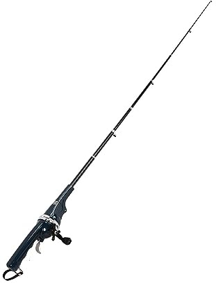 BuyWeek Canne da Pesca, 1.3 m Canna da Pesca e Mulinello in Fibra di Vetro Canna Telescopica per Acqua Salata Dolce