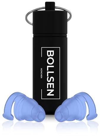 BOLLSEN Watersafe+ Schwimm Ohrstöpsel für Erwachsene – Wiederverwendbare Silikon Ohrstöpsel für Dusche, Bad, Schwimm & Wassersport – Wasserdicht mit 24 dB Lärmminderung (1)
