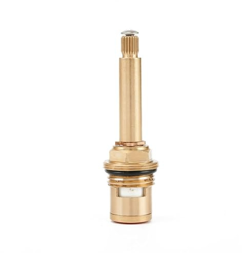 FUANA Cartouche de valve de robinet de baignoire avec débit quart de tour et insert de tige longue haute, corps en cuivre de 75 mm, noyau d'eau chaude pour plomberie de salle de bain, tige de
