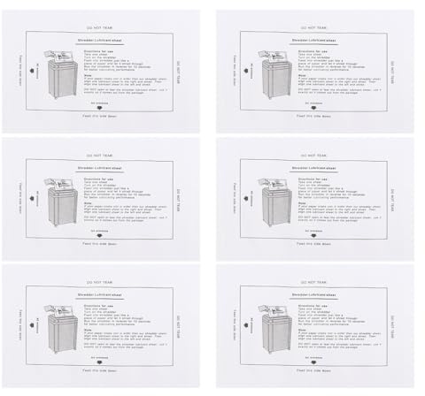 FUNOMOCYA Carta Oleata Lubrificante per Distruggidocumenti Confezione da 12 Pezzi Olio Professionale per Lame Facile Utilizzo per Ufficio Scuola e Mercato