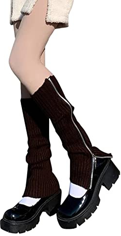 EQWIGKEIT Calentadores de pantorrilla de invierno para mujer, calentadores de pantorrilla, calentadores de piernas largos, cálidos, coloridos, cómodos, calentadores de piernas suaves, calcetines de
