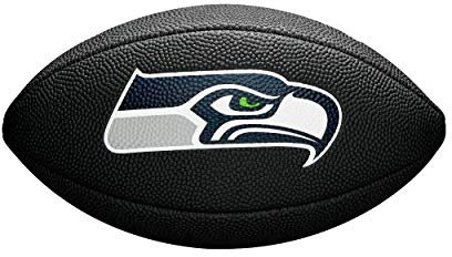 Wilson Unisex-Youth MINI NFL TEAM SOFT TOUCH FB BL SE American Football, BLACK,