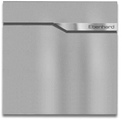 Metzler Moderner Briefkasten in RAL 9007 Graualuminium Ebenhard - Wandbriefkasten inkl. Zeitungsfach - Postkasten mit Namensschild aus V2A Edelstahl - Postkasten, Größe: 37 x 37 x 10,5 cm