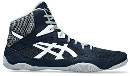 ASICS Snapdown 3 Wrestling Shoes for Men - Kimono Tongue - Padded Footbed - Breathable Mesh Lining French Blue/White 9 D - Medium