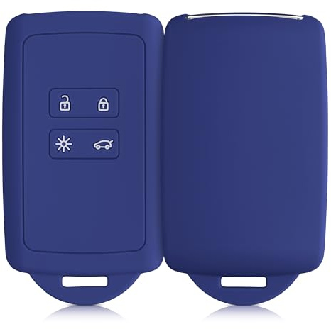 kwmobile Custodia Compatibile con Renault con 4 tasti Smart Key (solo Keyless Go) - Cover Chiavi Auto Protezione Copri Telecomando - Copri Chiave Copertura blu viola