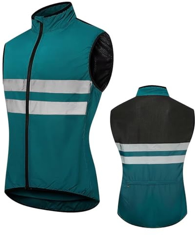 Jarade High Visibility Vest Cycling Vest Men Women Reflective Hi Vis Cycling Gilet with Pocket Breathable Running Vest Lightweight Windproof MTB Bike Vest Sleeveless Jacket Summer
