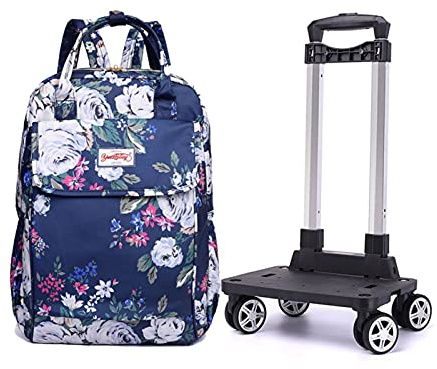DAQERHSH Shopping Cart Portable Telescopic Handle Rolling Crate Folding Shopping Cart 360° Rolling Foldable Bag with Wheels Travel Supermarket Shopping Folding Hand Truck (Color : Q 3)