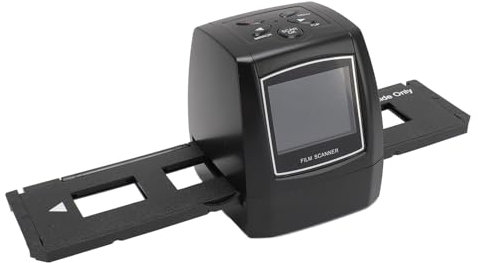 Film- und Diascanner, 5-MP-Digitalfilmscanner mit 2,36-Zoll-TFT-Bildschirm, Konvertiert Schwarzweiß-/135/110/126-KPK-Negativ- und Super-8-Dias in 12-MP-JPEG-Fotos (EU-Stecker)