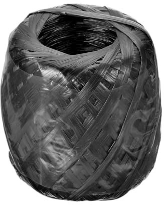 PATIKIL Corde en Polyester Nylon Plastique de 180m/590Ft, Rouleau de Cordes de Paquets de Ficelle de ménage pour Le Jardinage, l'emballage, l'artisanat DIY, Noir