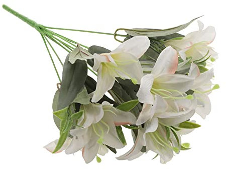 GRIRIW Bouquet Gigli Finto Fiore Ornamentale Giglio Finto Decorazione Bouquet Gigli e Ufficio