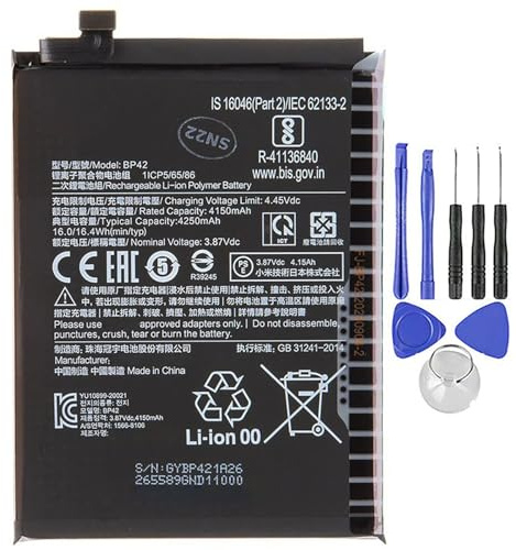 ELLENNE - Batterie compatible avec XIAOMI BP42 MI 11 LITE 5G/4G | 4250 mAh avec kit de démontage inclus