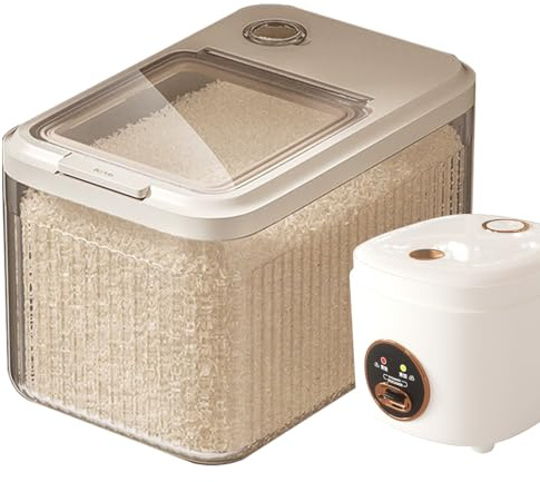 Conteneur Croquettes - Récipient Hermétique De Stockage D'aliments pour Animaux Domestiques - Bouchon À Ressort, Équipé D'un Gobelet Doseur,Convient Aliments pour Chiens Chats, Collations Et Au Riz