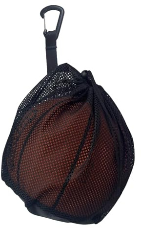 FIGCY Bollnät för 1 Boll, Nätpåse för Basket, Handboll och Volleyboll, Portabel Bollväska med Karbinhake för Barn och Vuxna, Träning och Utomhusaktiviteter