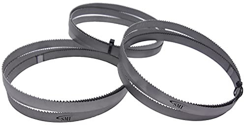 SMI Lot de 3 lames de scie à ruban bi-métal M42, dimensions 1140 x 13 x 0,65 mm, 8/12 dents par pouce, par exemple pour Güde MBS 105 V, Parkside PMB 1100 B2, Einhell TE-MB 18/127, Makita LXT DPB180