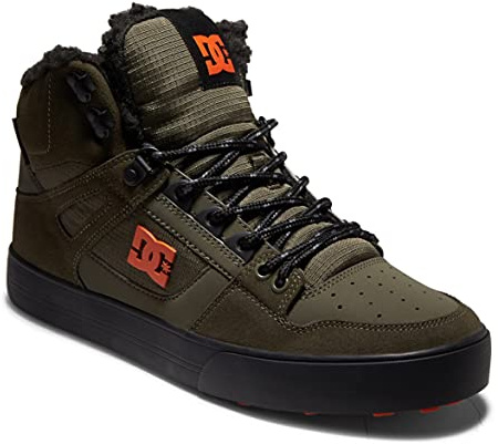 Dc Shoes Men Pure Ht WC WNT Dusty Olive/Orange 8 UK 42 EU