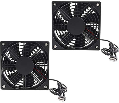 Ventilador USB Doble Silencioso De 120 Mm, Para Enfriar, Bricolaje, PC, Carcasa De Computadora, CPU, Enfriadores, Radiadores, Enfriamiento De Gabinete De Computadora, 5 V 120 X 25 Mm (paquete De 2 Pie