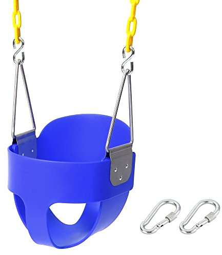 Take Me Away Toddler Swing - High Back Bucket Seat, Plastic-Coated Chains, Compatible with Swing Set Accessories