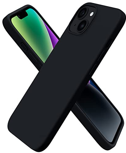 ORNARTO kompatibel mit iPhone 14 Hülle 6,1 Zoll 2022, Silikon Case Ultra Dünne Voller Schutz Flüssig Silikon Handyhülle Schutz für iPhone 14 6,1 Zoll 2022 - schwarz