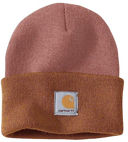Carhartt Strickmütze mit Bündchen, zweifarbig, Herren, braun, OFA