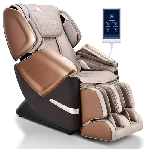 MYNTA 2025 4D Massage Chair for Full Body, 4D+2D Dual Mechanism with Waist & Shawl Heating, Zero Gravity Recliner Foot & Calf Massage, Extended SL-Track, Music Sync with Hi-Fi Bluetooth Speaker