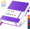 FOCUS DAY Notizbuch A5 Liniert, Tagebuch Leder, Hardcover 320 Seiten Dickes Journal Notizblock für Erwachsene Arbeit, Schreiben, Notizen, Lernen, Reisen, 14 x 21 cm, Lila