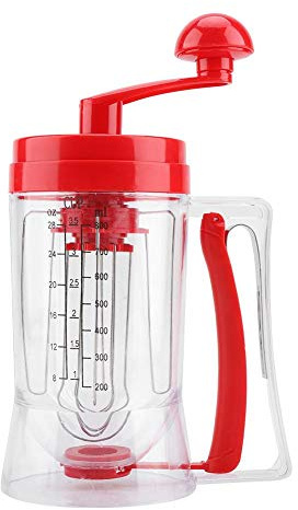 Nimomo Dispenser Palmare per Pastella, Creatore di Pancake, Mixer per Pasticceria e Cupcake con Scala, Strumenti di Cottura per la Casa