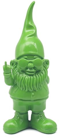 Lesser & Pavey Gnomes Home Decor Figurines & Ornaments For Home & Office | Decorative Home Accessories Statues For Indoor & Outdoor | Lovely Gifts for Women & Men Swearing Green 20 Cm