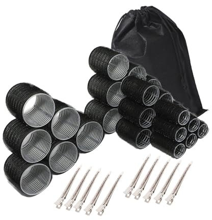 Kit arricciacapelli autoadesivo con clip in metallo per ricci naturali e volumi, uso domestico e ufficio, 6 pezzi