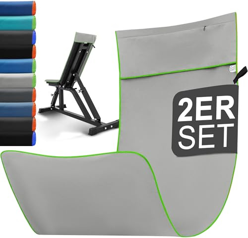 Jokisa Asciugamano Microfibra Set di 2, 120x50cm Asciugamano Palestra, Asciugatura Rapida, Leggero, Assorbente, Ottimale per Viaggio, Sport, Piscina, Spiaggia, Yoga, Sauna (Grigio Chiaro - Verde)