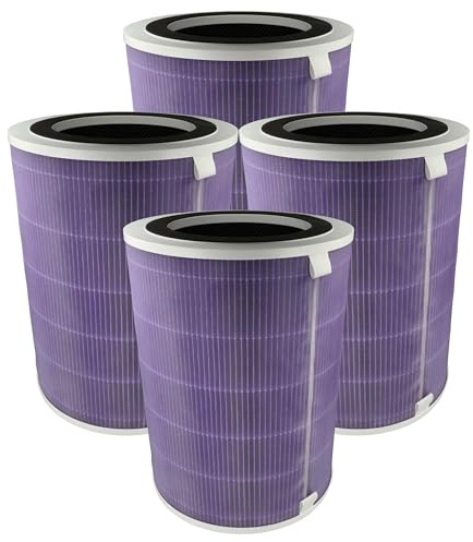 vhbw 4 x luftfilter kompatibel med Proscenic A 9 luftrenare – kombifilter förfilter HEPA(H13) aktivt kol silverjonfilter