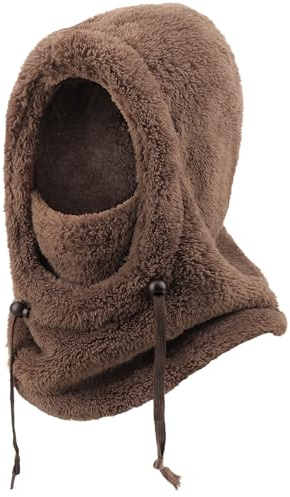 DRESHOW Cagoule Polaire Femme Homme Cagoule Balaclava Thermique d’Hiver Unisexe Thermique Respirant Multifonction Masque de Ski Coupe-Vent Couvre-Visage pour Temps Froid