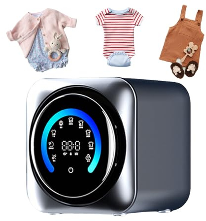 Bärbar klädtvättmaskin med 2-i-1-tvättmaskin, mini-bärbar kombination, för bänkskiva, för resor, lägenheter, små utrymmen Desktop