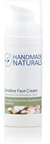 Handmade Naturals Sensitive Face Cream with Organic Shea Butter, Rosehip, Jojoba & Peach Kernel, 50 ml