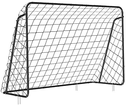 SONGMICS Cage de Football pour Enfant, Filet de Football, Montage Rapide, pour Jardin, Cour, Parc, Plage, Tubes en Fer, Filet en PE, 300 x 120 x 205 cm, Nero SZQ300BK