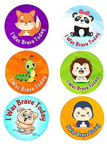 Pack of 120 Bravery Stickers for Children (30 mm) Waterproof Self Adhesive Doctor Stickers for Children Sticker Brave Sticker for Childrens, Primary Teachers Packwith®
