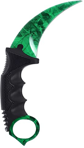 Milaloko Karambit Knife Trainer - Stainless Steel Practice Training Knife with Sheath for Beginner - 100% Safe Trainer Tool (Green)