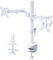 BONTEC Support Ecran PC 2 Ecran pour Moniteurs de 13-27 Pouces, Bras Ecran PC Réglable en Hauteur, Inclinable, Rotatif et Pivotant, Charge Max 10kg par Bras, VESA 75/100, Blanc