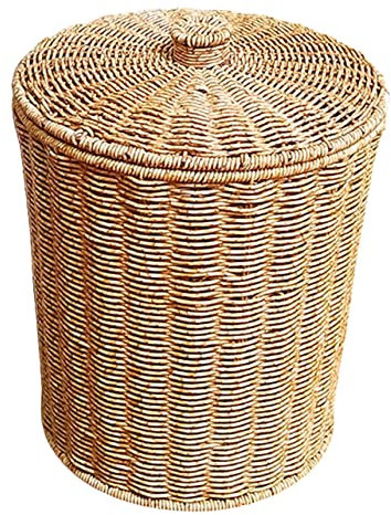 Cabilock Coperchio Del Bidone Della Spazzatura Cesto Della Biancheria Contenitore Rustico Per Camera Da Letto Imitazione Rattan