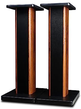 Ddasam 60cm Speaker Stands - 1 Pair, Wooden Universal Floor Stands for Surround Sound TV Hi-Fi and Home Cinema Enhancing Listening Experience