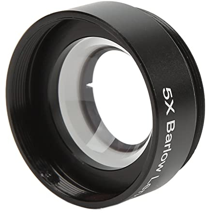 0.5X Lente di Barlow Lente Obiettivo Ausiliaria per 1.25in/31.7mm Lente per Microscopio Stereo/Oculari per Telescopio Astronomico, Passo M28.6x0.6mm