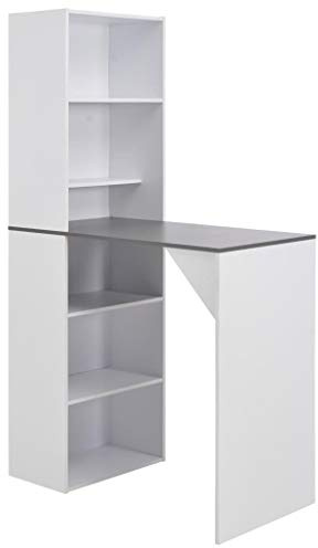 ZQQLVOO Mobili da soggiorno, consolle, tavolo da bar con armadio, bianco, 115 x 59 x 200 cm, adatto per cucina, sala da pranzo, soggiorno e ufficio
