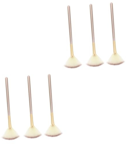 minkissy 6pcs Complete Makeup Tools Brush Blending Foundation Eye Liner Contouring Powder for Face and Eye Makeup Made of Soft