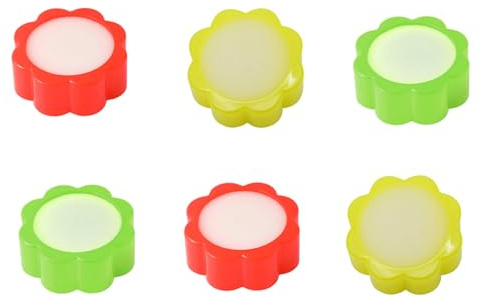 6 pezzi, colore casuale, spugna umida per dita rotonde per contare i soldi, dispositivo bagnato a forma di fiore, forniture per ufficio per la gestione dei contanti