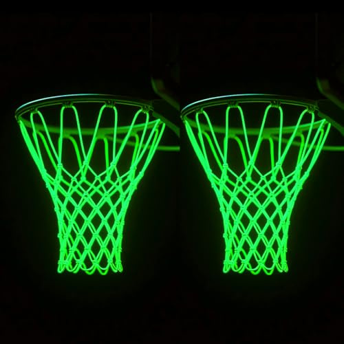 2PCS Glow in the Dark Basketball Net - Basket Ball Hoop Net Replacement