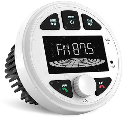 Liwogi Radio AM/FM Stereo Lettore MP3 Ricevitore Multimediale Impermeabile Per Barche, yacht imbarcazioni Marine, Display LED da 3 Pollici, Visualizzazione Della Telecamera Posteriore