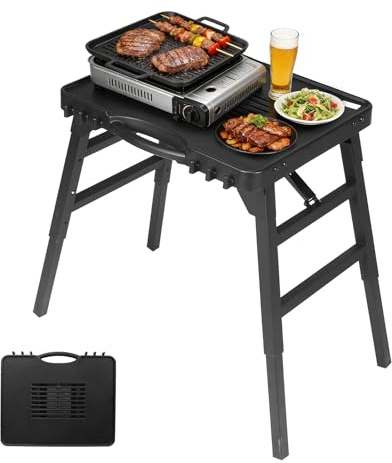 Heimlyn Carrello per barbecue da esterno per Weber Q100/Q200/Q300, Enders Urban, Burnhard Wayne, Ninja Woodfire, carrello da portata portatile, supporto per barbecue da esterno