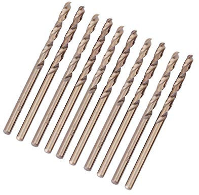 10pcs M35 HSS Cobalt Drill Bits, HSS-CO Drill Bits Set, Twist Drill Bits, 1.5mm High Speed Steel Drill Bit for Drilling on Stainless Steel