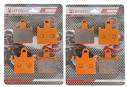 LE LEFOSSI moto Fibre de Carbone Plaquettes de Frein Avant Pour Compatible avec Kawasaki Concours 14 ZG 1400 GTR ZX 14 Ninja ZZR 1400 2006-2014 2015 2016 2017 2018 FA417FF